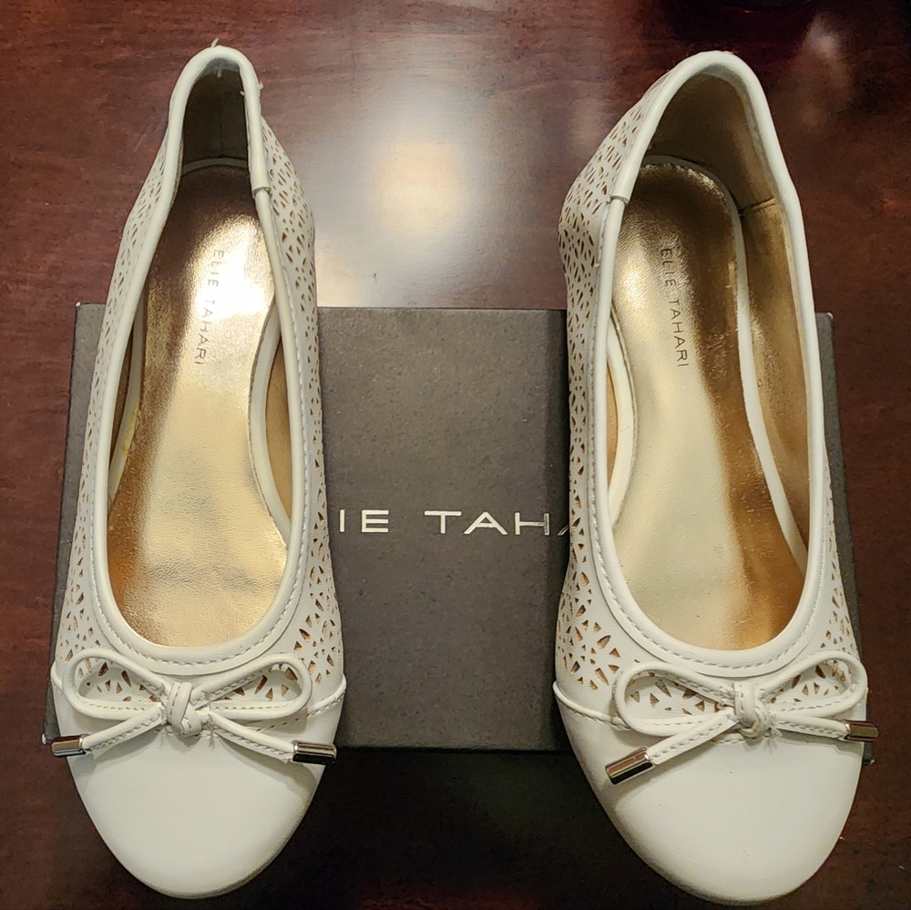 Elie Tahari White Flat Shoes Kids